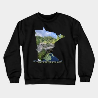 Minnesota State Outline (Interstate State Park) Crewneck Sweatshirt